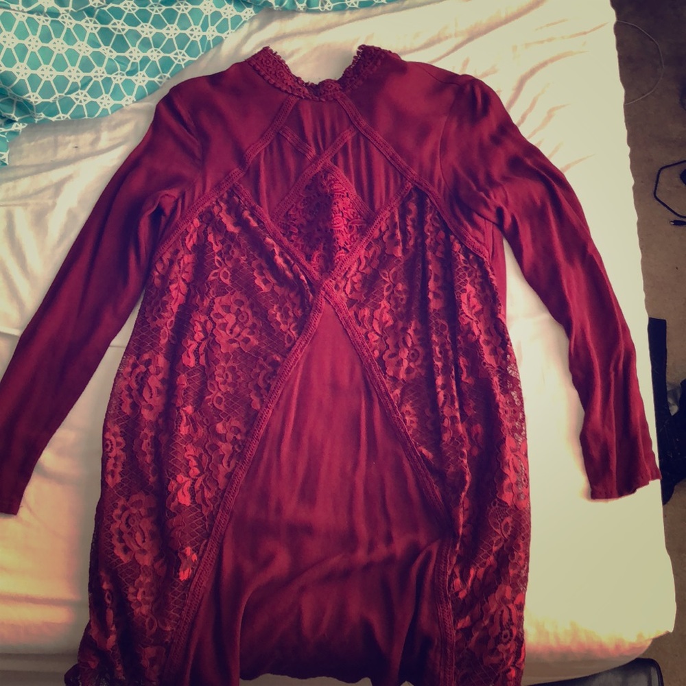 Small burgundy dress